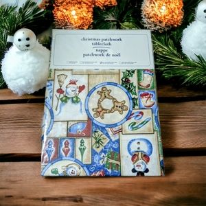 - Vintage Snowman's Christmas Table cloth. 60x84 rectangle. NEW in packa…